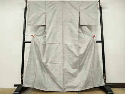 平和屋着物●本場大島紬　白大島　吉祥花文　正絹　逸品　CABJ6595ut