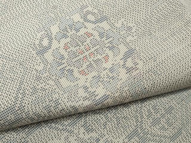 平和屋着物●本場大島紬　白大島　吉祥花文　正絹　逸品　CABJ6595ut