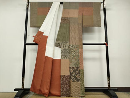 平和屋着物●訪問着　作家物　色紙重ね吉祥花文　伊勢丹扱い　正絹　逸品　CABJ6596ut