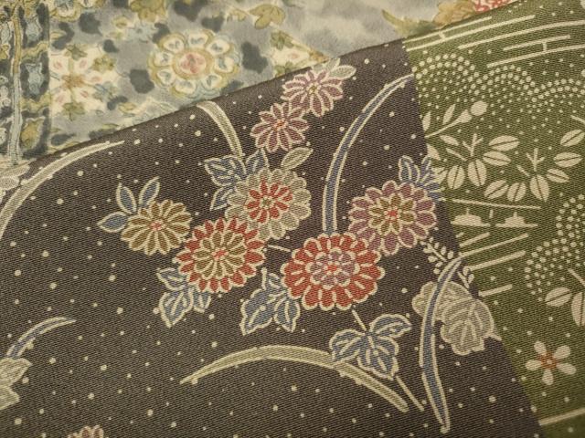 平和屋着物●訪問着　作家物　色紙重ね吉祥花文　伊勢丹扱い　正絹　逸品　CABJ6596ut