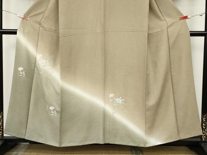 平和屋着物●訪問着　総刺繍　枝花文　暈し染め　正絹　逸品　CABJ6597ut