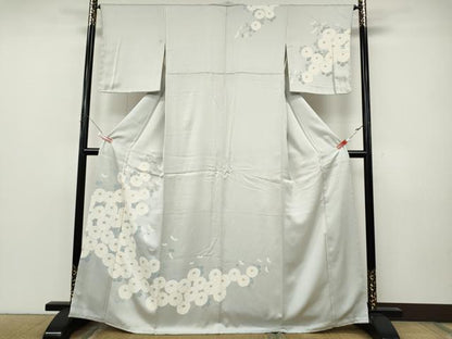 平和屋着物●訪問着　舞菊文　正絹　逸品　CABJ6598ut