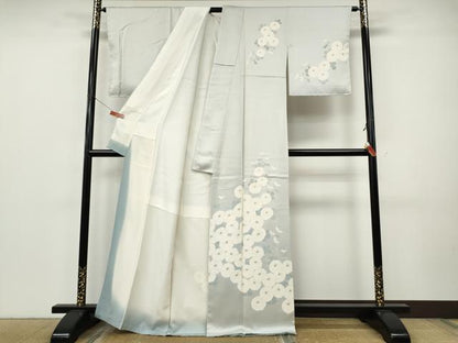 平和屋着物●訪問着　舞菊文　正絹　逸品　CABJ6598ut