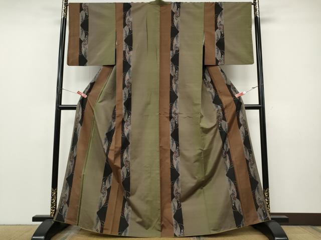 平和屋着物●本場大島紬　9マルキ　吉祥間道　伊勢丹扱い　正絹　逸品　CABJ6599ut