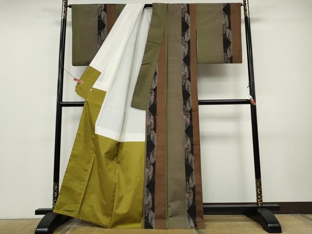 平和屋着物●本場大島紬　9マルキ　吉祥間道　伊勢丹扱い　正絹　逸品　CABJ6599ut