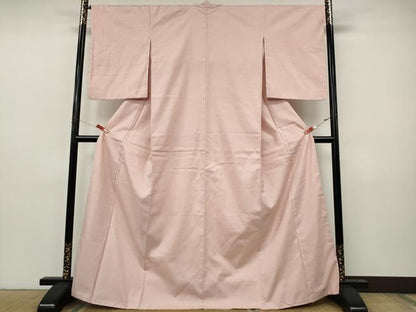 平和屋着物●本場結城紬　重要無形文化財　色無地　虹色　正絹　逸品　CABJ6602ut