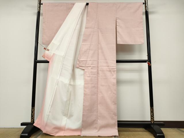 平和屋着物●本場結城紬　重要無形文化財　色無地　虹色　正絹　逸品　CABJ6602ut