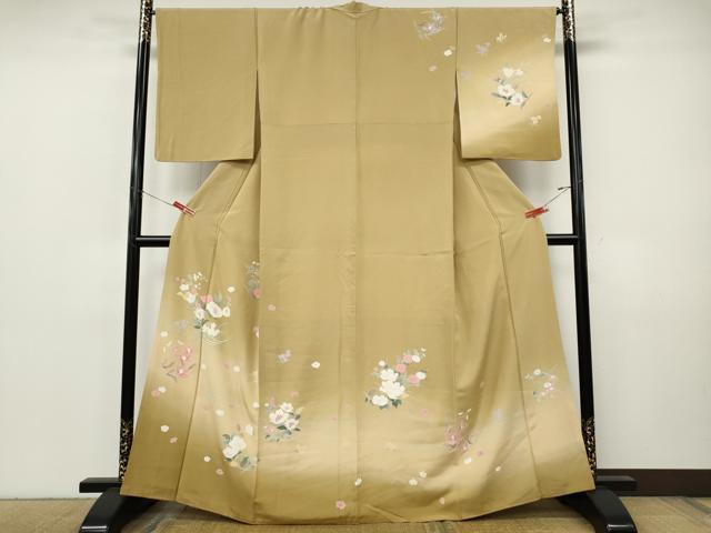 平和屋着物●訪問着　舞花文　暈し染め　ますいわ屋扱い　正絹　逸品　CABJ6614ut
