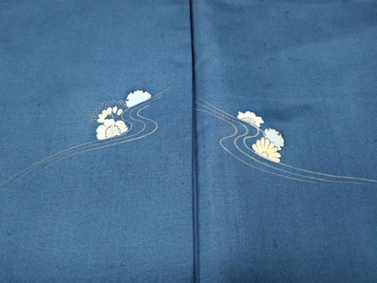 平和屋着物●訪問着　本場大島紬　流水雪輪花文　正絹　逸品　CABJ6619ut