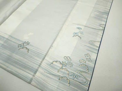 平和屋着物●訪問着　本場大島紬　流水雪輪花文　正絹　逸品　CABJ6619ut
