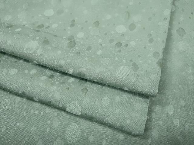 平和屋着物●上質な色無地　大小丸地紋　青磁鼠色　正絹　逸品　CABJ6620ut