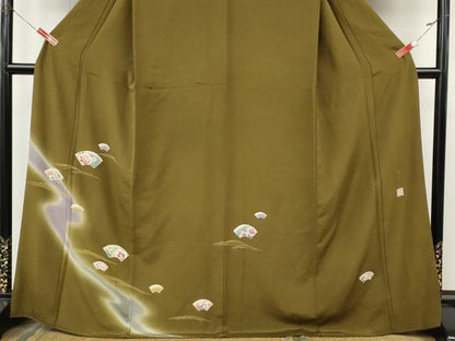 平和屋着物●豪華色留袖　作家物　駒刺繍　地紙花文　暈し染め　金彩　正絹　逸品　CABJ6623ut