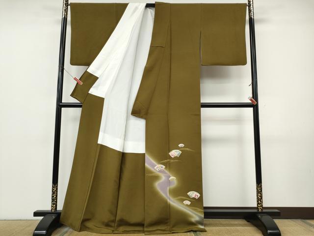 平和屋着物●豪華色留袖　作家物　駒刺繍　地紙花文　暈し染め　金彩　正絹　逸品　CABJ6623ut