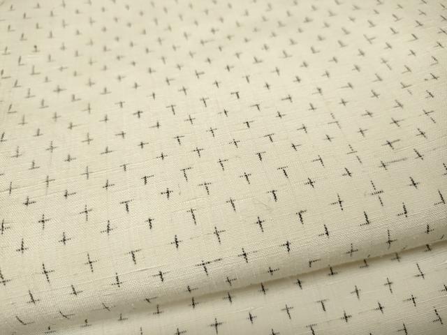 平和屋着物●上質な紬　十字絣　正絹　逸品　CABJ6624ut