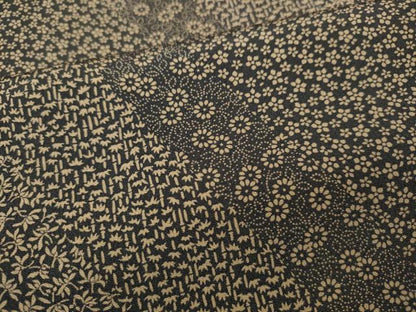 平和屋着物●上質な小紋　斜線花文　正絹　逸品　CABJ6629ut