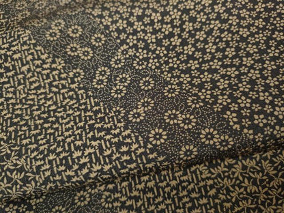 平和屋着物●上質な小紋　斜線花文　正絹　逸品　CABJ6629ut