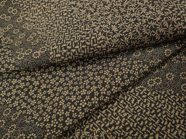 平和屋着物●上質な小紋　斜線花文　正絹　逸品　CABJ6629ut