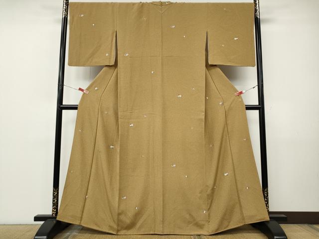平和屋着物●上質な小紋　総刺繍　跳兎　金銀糸　正絹　逸品　CABJ6633ut