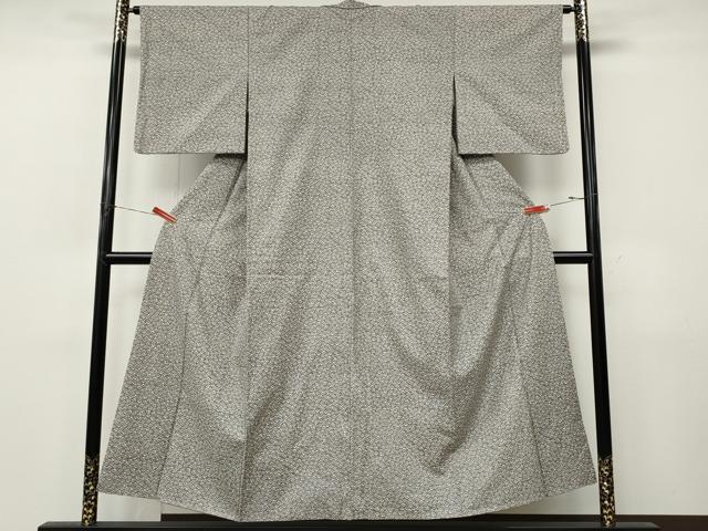 平和屋着物●上質な紬　舞花文　正絹　逸品　CABJ6635ut