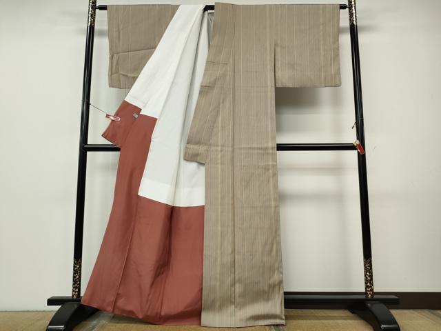 平和屋着物●江戸小紋　竹万筋　正絹　逸品　CABJ6642ut