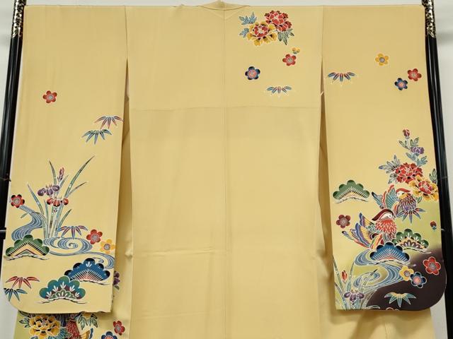 平和屋着物●豪華振袖　紅型　流水鴛鴦花文　暈し染め　正絹　逸品　CABJ6644ut