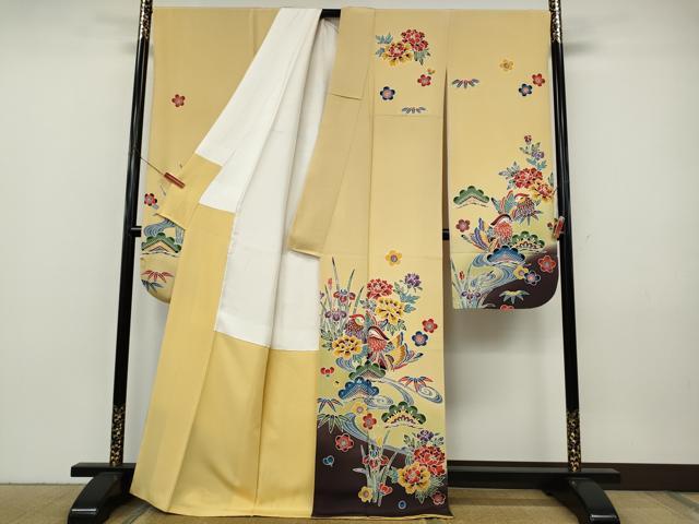 平和屋着物●豪華振袖　紅型　流水鴛鴦花文　暈し染め　正絹　逸品　CABJ6644ut