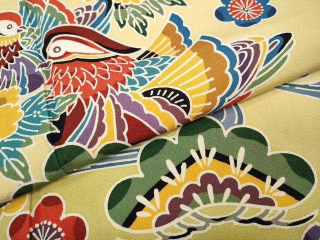 平和屋着物●豪華振袖　紅型　流水鴛鴦花文　暈し染め　正絹　逸品　CABJ6644ut
