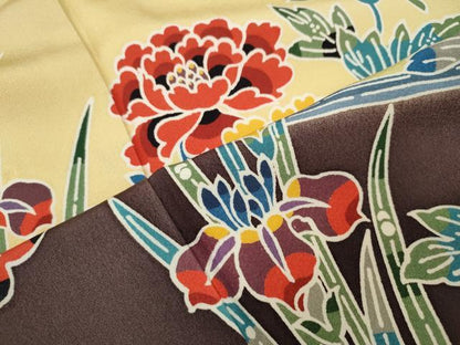 平和屋着物●豪華振袖　紅型　流水鴛鴦花文　暈し染め　正絹　逸品　CABJ6644ut