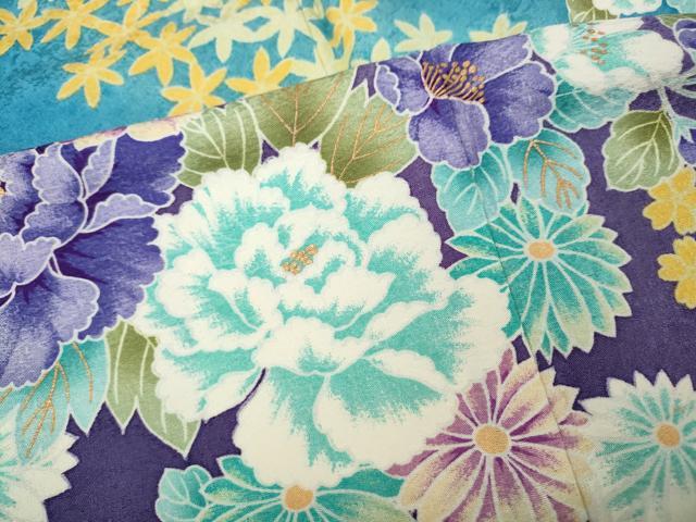 平和屋着物●豪華振袖　刺繍　舞花鞠文　暈し染め　金彩　正絹　逸品　CABJ6645ut