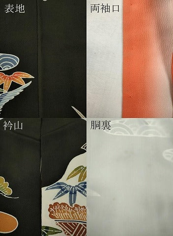 平和屋着物●豪華振袖　紅型　風景草花文　正絹　逸品　CABJ6646ut