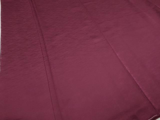 平和屋着物●上質な色無地　霞地紋　暗紅色　正絹　逸品　CABJ6650ut