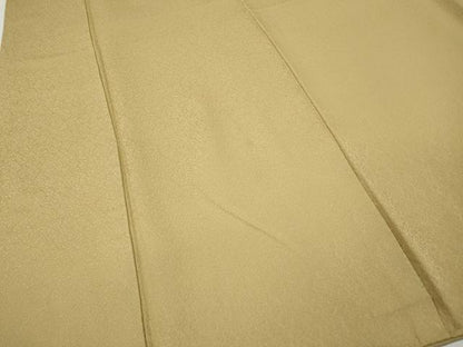 平和屋着物●上質な色無地　紋意匠　飴色　正絹　逸品　CABJ6652ut