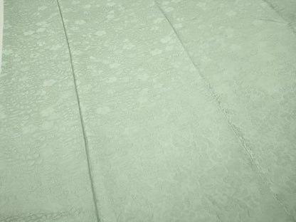 平和屋着物●上質な色無地　辻が花地紋　白緑色　さが美扱い　正絹　逸品　CABJ6653ut