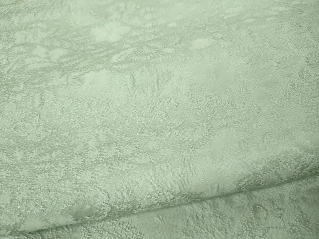 平和屋着物●上質な色無地　辻が花地紋　白緑色　さが美扱い　正絹　逸品　CABJ6653ut