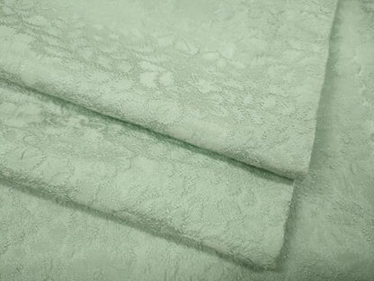 平和屋着物●上質な色無地　辻が花地紋　白緑色　さが美扱い　正絹　逸品　CABJ6653ut