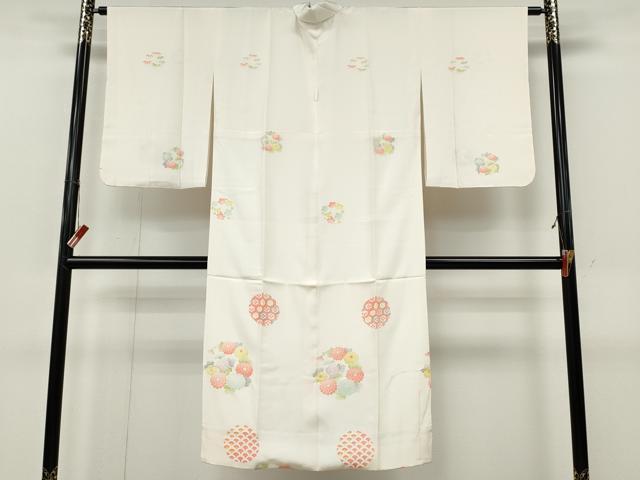 平和屋着物●長襦袢　袷　作家物　吉祥花丸文　正絹　逸品　CABJ6655ut