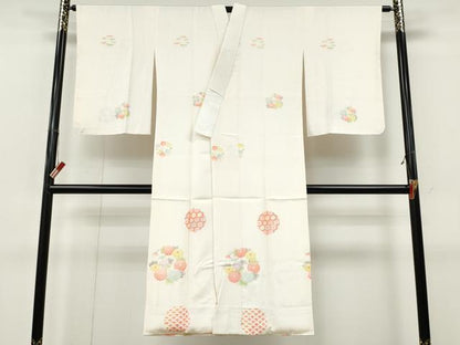 平和屋着物●長襦袢　袷　作家物　吉祥花丸文　正絹　逸品　CABJ6655ut
