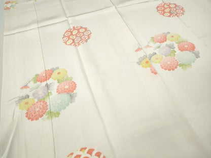 平和屋着物●長襦袢　袷　作家物　吉祥花丸文　正絹　逸品　CABJ6655ut