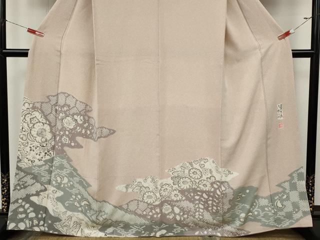 平和屋着物●西洞院辻が花　大脇一心　色留袖　辻が花　絞り　正絹　逸品　CABJ6662ut