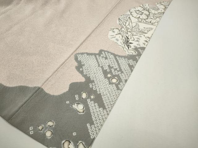 平和屋着物●西洞院辻が花　大脇一心　色留袖　辻が花　絞り　正絹　逸品　CABJ6662ut