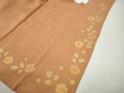 平和屋着物●京友禅の第一人者　松井青々　訪問着　駒刺繍　エ霞花文　金銀彩　正絹　逸品　CABJ6663ut
