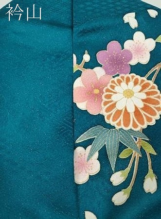 平和屋着物●豪華振袖　駒刺繍　地紙貝桶花文　暈し染め　銀通し地　正絹　逸品　CABJ6667ut