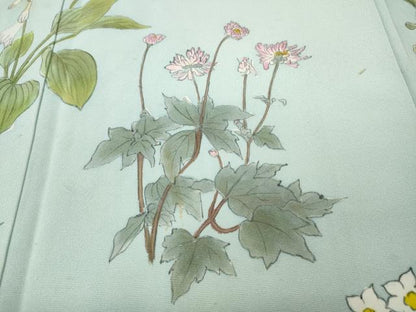 平和屋着物●訪問着　作家物　手描き　草花尽くし　正絹　逸品　CABJ6687ut