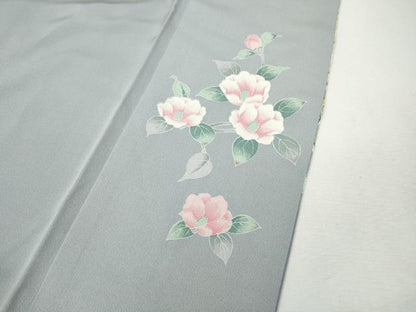 平和屋着物●訪問着　友禅　枝花文　暈し染め　金彩　正絹　逸品　CABJ6688ut