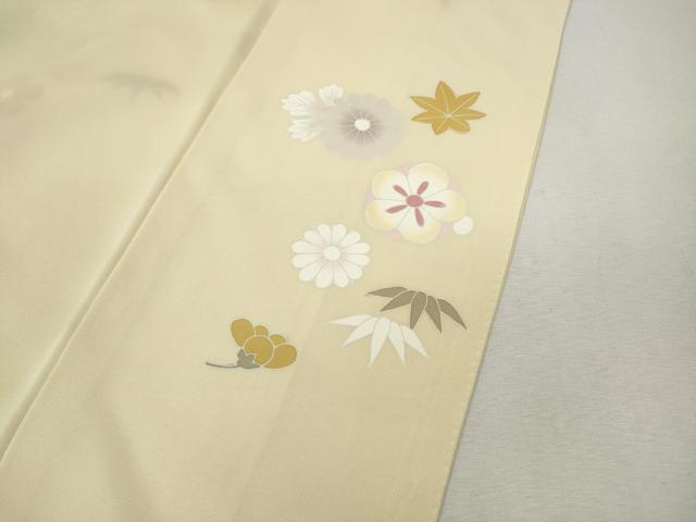 平和屋着物●訪問着　草花丸文　暈し染め　金彩　正絹　逸品　CABJ6689ut