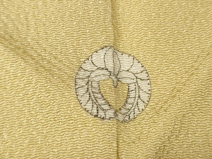 平和屋着物●訪問着　総刺繍　駒刺繍　こぼれ松葉枝花文　鬼しぼ縮緬　正絹　逸品　CABJ6690ut
