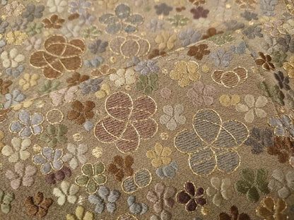 平和屋着物●訪問着　総刺繍　道長舞花文　金糸　正絹　逸品　CABJ6691ut