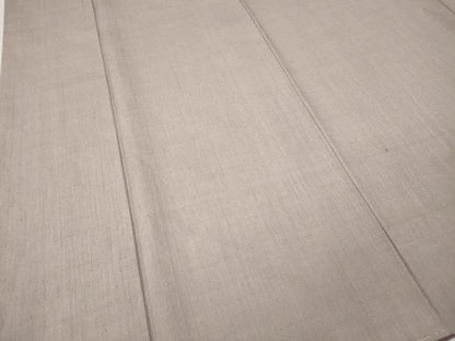 平和屋着物●本場結城紬　重要無形文化財　色無地　薄柿色　正絹　逸品　未使用　CABJ6694ut