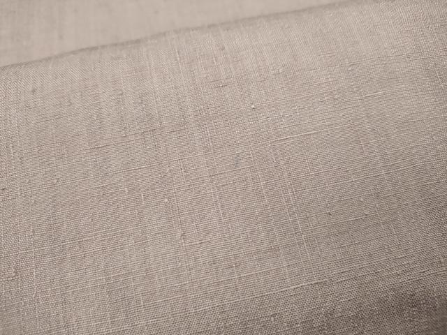 平和屋着物●本場結城紬　重要無形文化財　色無地　薄柿色　正絹　逸品　未使用　CABJ6694ut