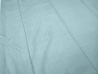 平和屋着物●結城紬　色無地　水色　正絹　逸品　CABJ6695ut